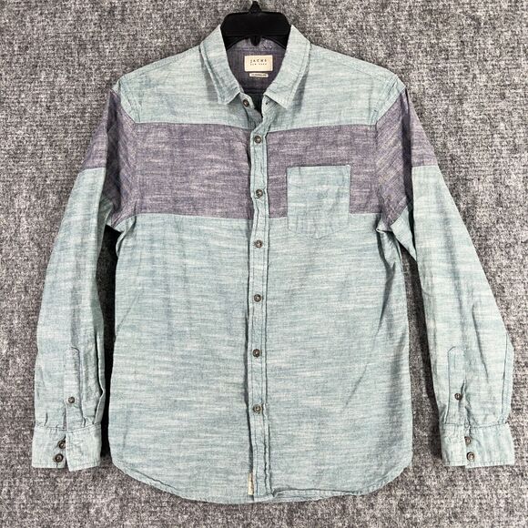 Jachs Shirt Mens Small Blue Classic‎ Fit Woven Board Beach Southwest Button-Up - Picture 1 of 9